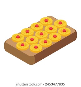 Bakery tart pie icon isometric vector. Cream cooking. Fare pastry cafe