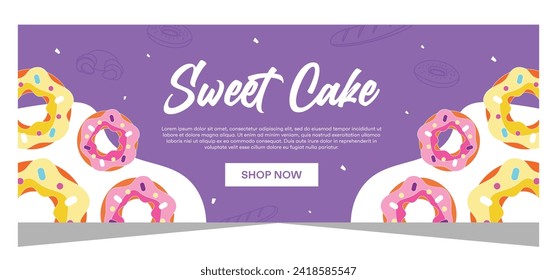 Bakery template banner design. Vector design