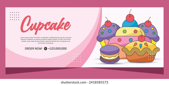 Bakery template banner design. Vector design