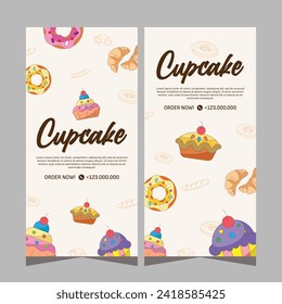 Bakery template vertical banner design