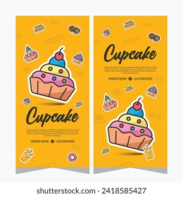 Bakery template vertical banner design