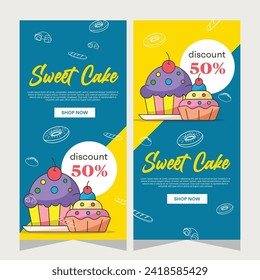 Bakery template vertical banner design