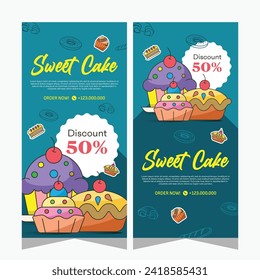 Bakery template vertical banner design