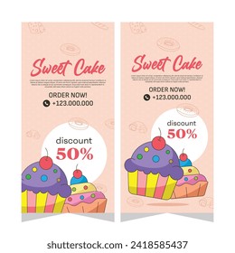 Bakery template vertical banner design