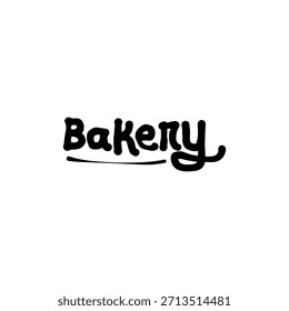 bakery text design, bakery word design vector