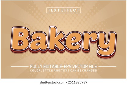 Bakery text effect editable	template