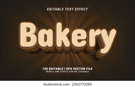 bakery text effect graphic style