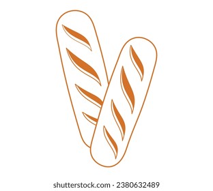 Bakery theme icon simple vector arts. Aesthetic bakery bread vector label tag