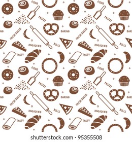 Bakery themed seamless background 1