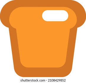 Bakery toast, illustration, vector on a white background.