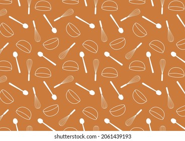 Bakery tool pattern wallpaper. Bakery tool icon.