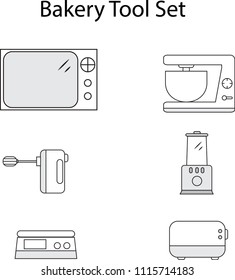 Bakery tool set. Bakery icon vector Design on White