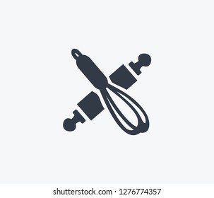 Bakery tools icon isolated on clean background. Bakery tools icon concept drawing icon in modern style. Vector illustration for your web mobile logo app UI design.