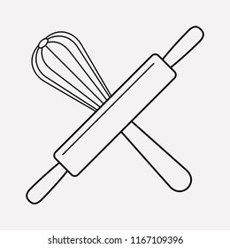 Bakery tools icon line element. Vector illustration of bakery tools icon line isolated on clean background for your web mobile app logo design.