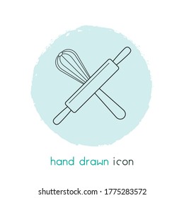 Bakery Tools Icon Line Element. Vector Illustration Of Bakery Tools Icon Line Isolated On Clean Background For Your Web Mobile App Logo Design.