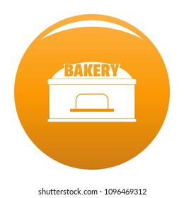Bakery trade icon. Simple illustration of bakery vector icon for any design orange