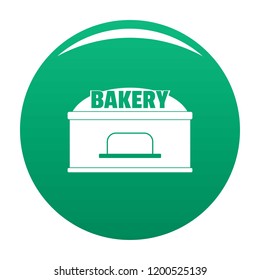 Bakery trade icon. Simple illustration of bakery vector icon for any design green