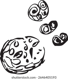 Bakery Treats, Cinnamon Rolls and Cookies Vector, Dessert Collection