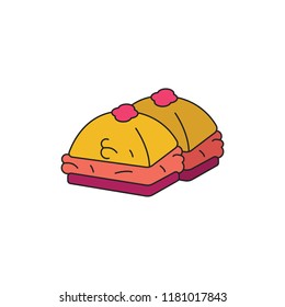 Bakery turkey icon. Cartoon bakery turkey vector icon for web design isolated on white background