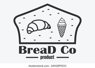 Bakery Typography Vector, Bakery Typography Logo, Style Bakery Logo Templates, Bakery Logo Design, Food Logo