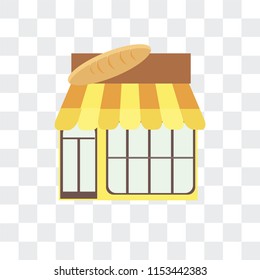 Bakery vector icon isolated on transparent background, Bakery logo concept