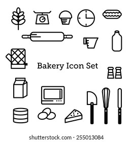 bakery vector icon set