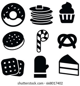 bakery vector icon set