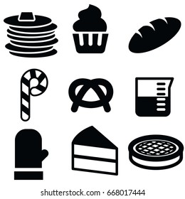bakery vector icon set