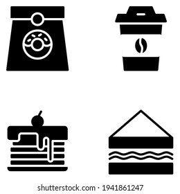 Bakery vector icon set for apps, website, mobile, infographic and etc