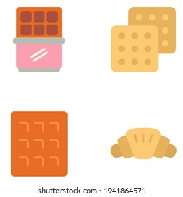 Bakery vector icon set for apps, website, mobile, infographic and etc