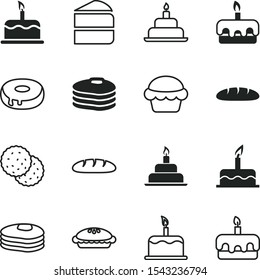 bakery vector icon set such as: doughnuts, slice, element, apple, cracker, flat, confectionery, line, simple, collection, biscuits, muffin, candy, drawing, closeup, glazed, creamy, piece, diet, baked