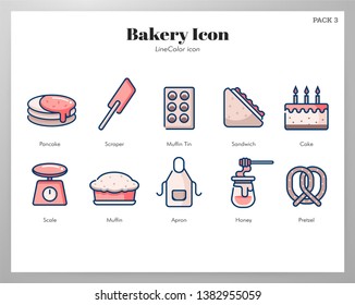 Bakery vector illustration in line color design
