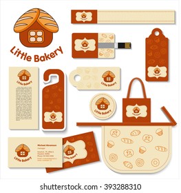 Bakery. Vector logo, sign. A set of templates corporate identity elements.