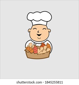 Bakery vector shape logo design