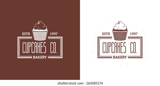 Bakery Vector Vintage Logos in two color 