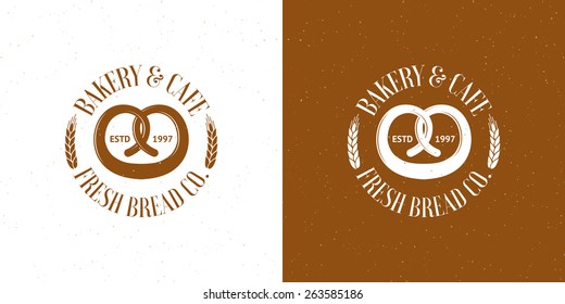 Bakery Vector Vintage Logos in two color 