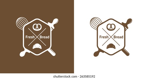 Bakery Vector Vintage Logos in two color 