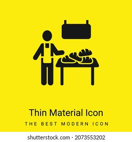 Bakery Vendor minimal bright yellow material icon