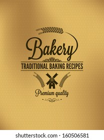 bakery vintage bread label background 