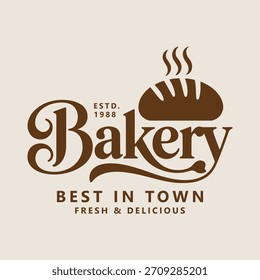 Panadería vintage logo Vector diseño Plantilla