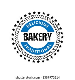 Bakery vintage stamp, bakery sticker, emblem.
