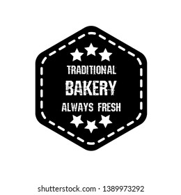 Bakery vintage stamp, bakery sticker, emblem.