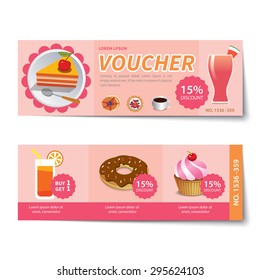 bakery voucher discount  template design
