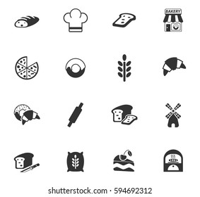 bakery web icons for user interface design