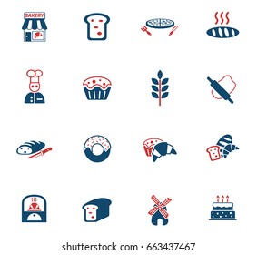 bakery web icons for user interface design