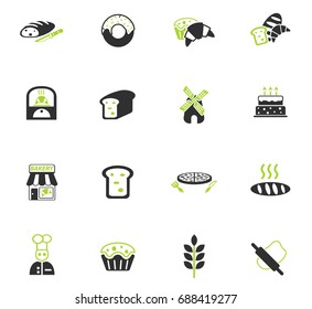 bakery web icons for user interface design