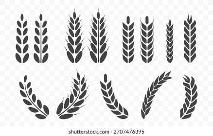 Bakery Weizen Set grafische Element Sammlung.Bakery Weizen Emblem, Symbol, Logo.