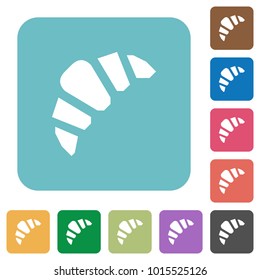 Bakery white flat icons on color rounded square backgrounds