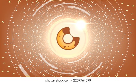 BakerySwap BAKE token cryptocurrency concept banner background.