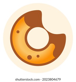 BakerySwap BAKE token symbol of the DeFi project cryptocurrency logo in circle, decentralized finance coin icon isolated on white background. Vector illustration.